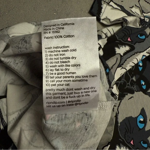 RIPNDIP Family Tree All Over Cat Print Short Sleeve Tee T-Shirt Lord Nermal S - Picture 6 of 7